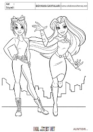 dc-kids-superhero-girls boyama sayfaları